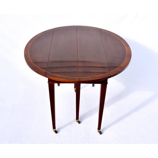 Mahogany Dining Table With Drop Leaf Option by Baker Furniture For Sale - Image 12 of 18