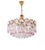 Elegant chandelier with a brass frame and swarovski crystals in clear and some with lavender lace amongst them. These...