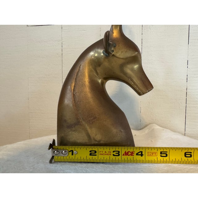 Mid-Century Brass Antelope Gazelle Head Figurine For Sale - Image 9 of 9