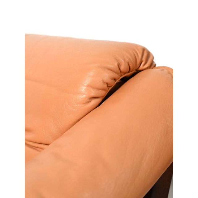 Brown Scandinavian Leather Armchairs, 1950s, Set of 2 For Sale - Image 8 of 10