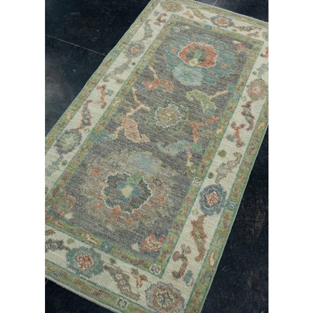 Turkish Turkish Oushak Rug 2'8" x 5'1" #17469 For Sale - Image 3 of 8