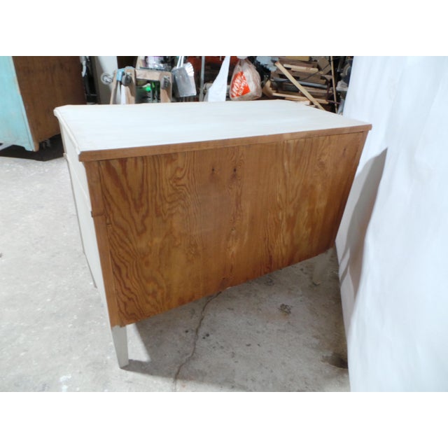 Antique White Swedish Gustavian 3 Drawer Chest of Drawers For Sale - Image 8 of 11