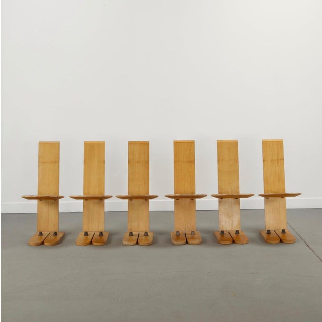 1970’s Set of 6 Gigi Sabadin “Pala” Chairs for Emme For Sale - Image 11 of 18