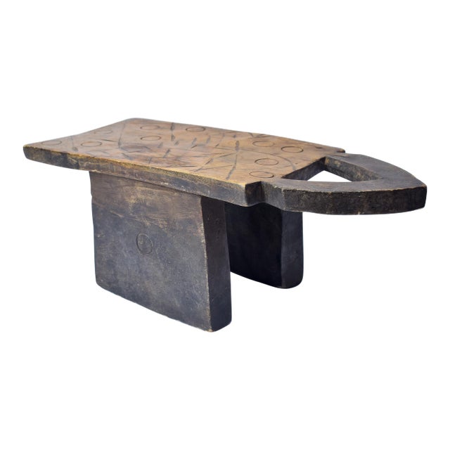 Mid 20th Century Vintage African Wood Stool Burkina Faso For Sale