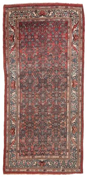 1920s Antique Persian Malayer Rug-3′4″ × 7′2″