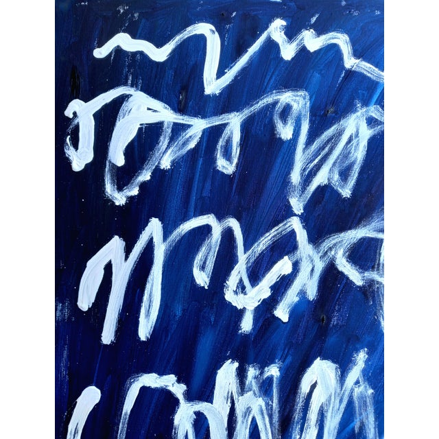 2020s Writings No. 4 — Abstract Original Oil Painting Inspired by Cy Twombly For Sale - Image 5 of 7