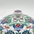 2020s Handmade Ceramic Lidded Bowl (16cm) Blue and Red Spring Flowers Flat Top Finial For Sale - Image 5 of 9