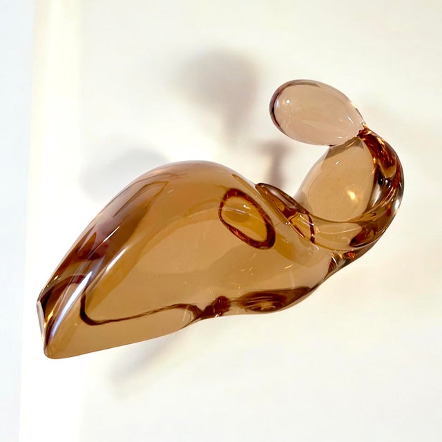 Large Murano glass object abstract sculpture of a human by Elio Raffaeli (*1936 Venice, Italy) signed on the bottom; a...