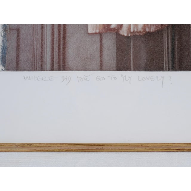 Late 20th Century Late 20th Century Willi Kissmer "Where Did You Go to My Lovely" Limited Edition 119/250 Aquatint Print Framed, Matted & Ready to Display For Sale - Image 5 of 9