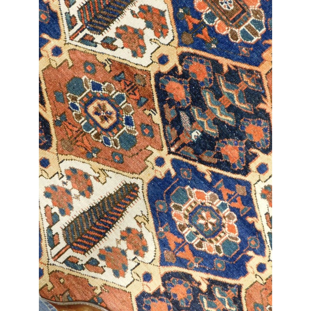 Red Antique Handmade Persian Bakhtiyar Rug. 5'x 6'3" For Sale - Image 8 of 13