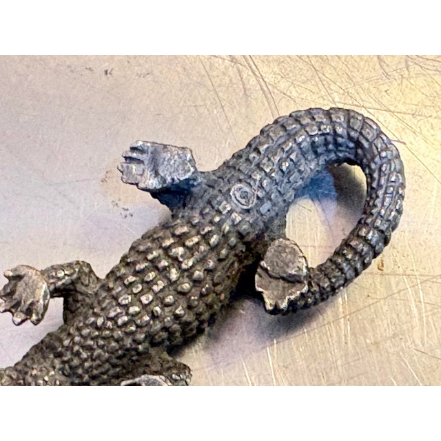 Silver Alligator Letter Opener For Sale - Image 4 of 5