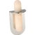Modern Kelly Wearstler for Visual Comfort Signature Fosse 11" Invertable Offset Oval Sconce in Polished Nickel with Alabaster For Sale - Image 3 of 12