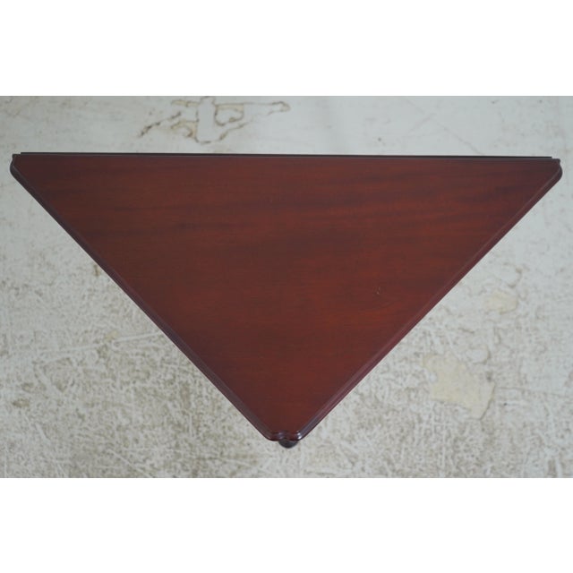 Queen Anne 1990s Baker Colonial Williamsburg Mahogany Handkerchief Table For Sale - Image 3 of 14