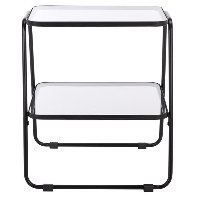 Black Zunia 2 Tier Accent Table in Black For Sale - Image 8 of 8