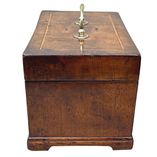 Georgian Walnut Rectangular Tea Caddy, 18th Century For Sale - Image 3 of 15