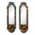 Vintage Floral Mirrored Wood Candle Sconces, a Pair For Sale