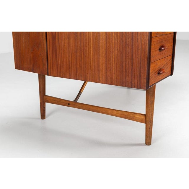 Boomerang Writing Desk Teak by Peter Løvig Nielsen for Løvig, Denmark, 1960 For Sale - Image 15 of 18
