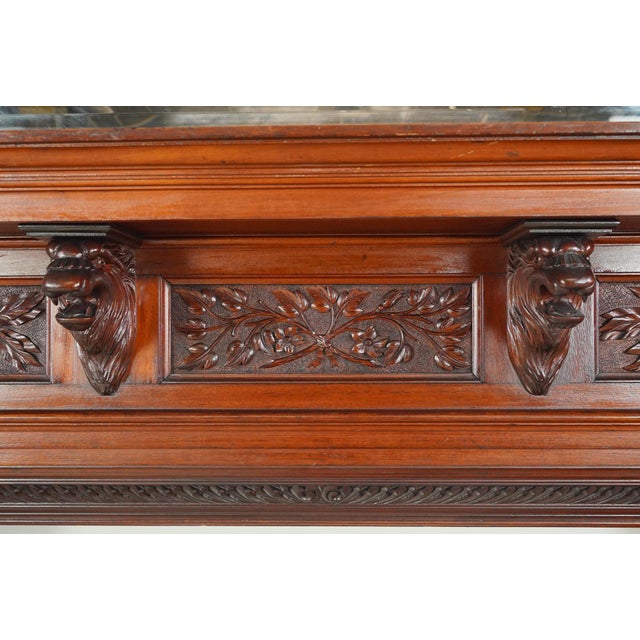 Late 19th Century Late 19th Century Victorian Mahogany Fireplace Mantel For Sale - Image 5 of 16