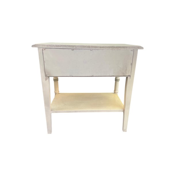 Late 20th Century Faux Bamboo Chinoiserie End Table / Night Stand For Sale - Image 12 of 17