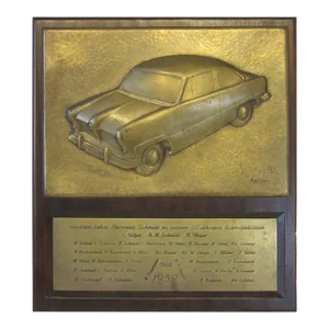 Taunus German Ford Factory Automotive Mid Century Car Plaque Sculpture