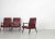 Dark Red Leatherette Armchairs, Italy, 1960s, Set of 5 For Sale - Image 11 of 18