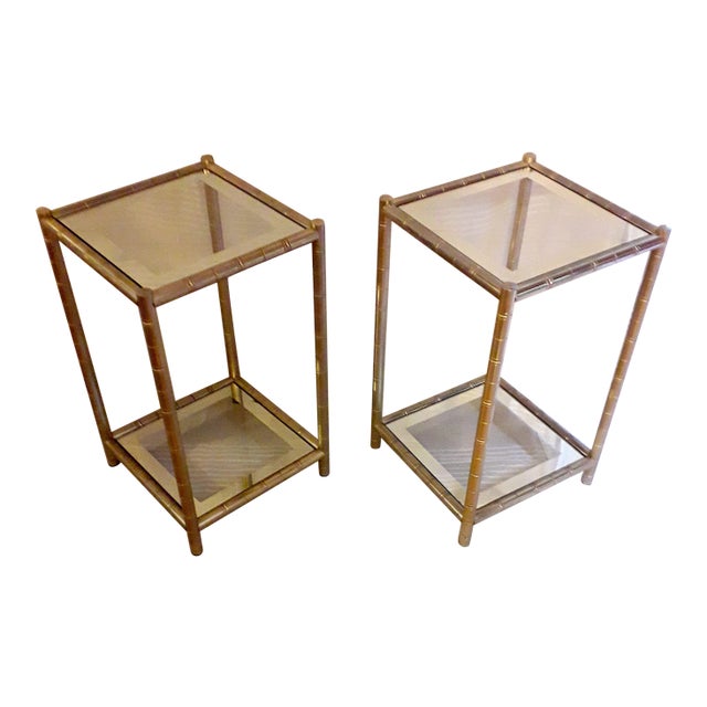Mid 20th Century Maison Lancel Side Table, Two Items Available For Sale
