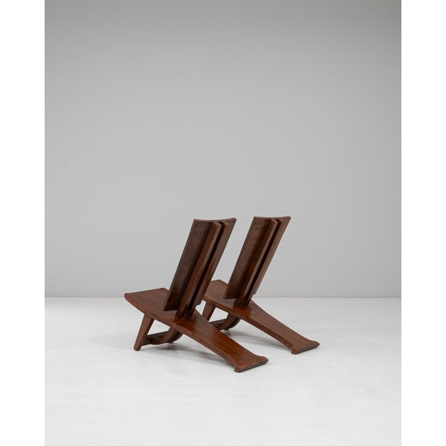 Mid 20th Century 20th Century African Wooden Carved Chairs from Congo - A Pair For Sale - Image 5 of 18