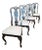 1950s Queen Anne Chinoiserie Painted Dining Chairs- Set of 4 For Sale