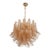 Contemporary Clear and Gold “Petali-Selle” Murano Glass Chandelier in Mazzega Style For Sale