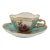 Circa 1888-1916 Richard Klemm, Dresden Quatrefoil Demitasse Cup & Saucer For Sale
