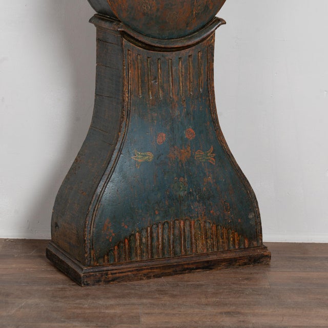 19th Century Original Painted Swedish Mora Grandfather Clock For Sale - Image 14 of 17