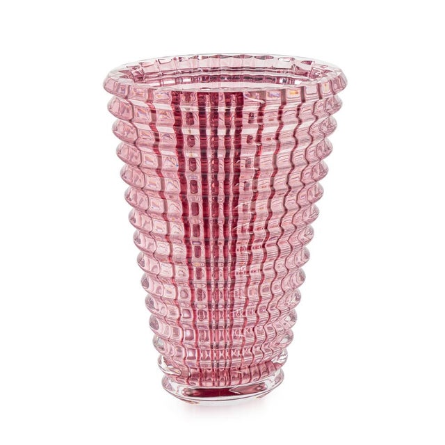 French Crystal Sculptural Oval Vase from Baccarat, 1990s For Sale - Image 13 of 13