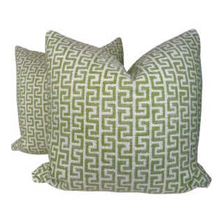 Thibaut "Merritt" in Spring Indoor/Outdoor 22" Pillows-a Pair For Sale