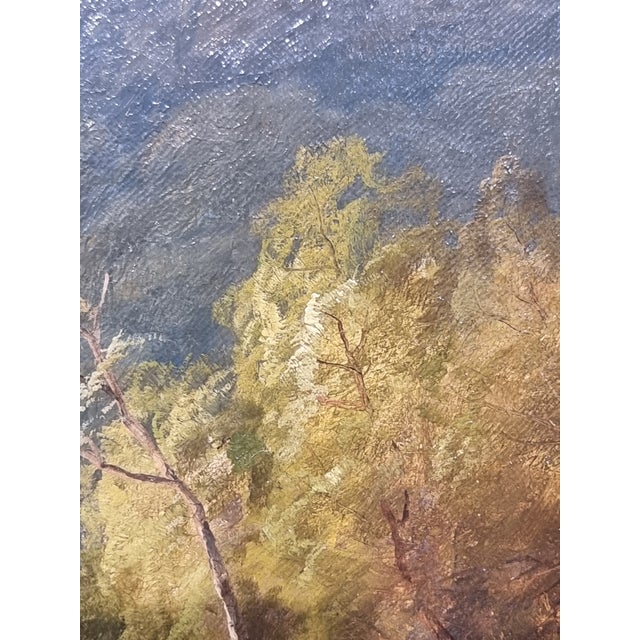 James Burrell Smith, Landscape with Waterfall, 1800s, Oil on Canvas, Framed For Sale - Image 7 of 8