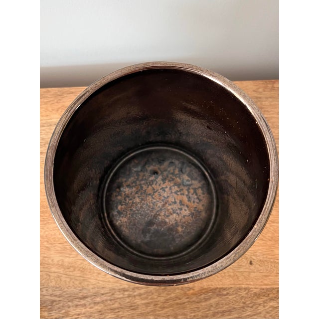 Bronze 1970s Signed Eduardo Vega Lidded Ceramic Jar For Sale - Image 8 of 10