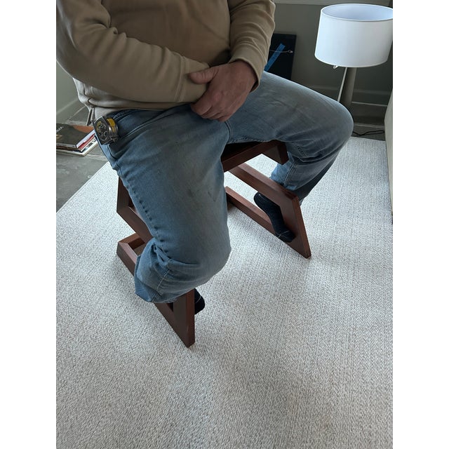 One of a Kind Artisan Made Black Walnut Organic Modern Bench Stool For Sale - Image 16 of 16