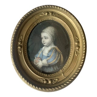 1940s Portrait Print of a Child, Framed For Sale