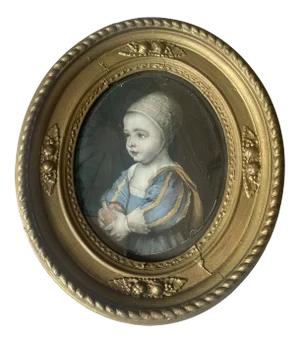 1940s Portrait Print of a Child, Framed