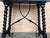 19th Spanish Side Table with Cared Turned Legs and Iron Stretcher For Sale - Image 13 of 18