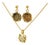 Antique 14K Yellow Gold Coin Earrings and Pendant Necklace, 3 Pieces For Sale