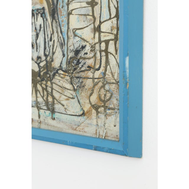 Abstract Mid-Century Abstract Composition Painting, Jack Wise For Sale - Image 3 of 3