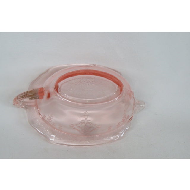 Pink Vintage Anchor Hocking Princess Pink Open Creamer Dish Depression Glass For Sale - Image 8 of 15