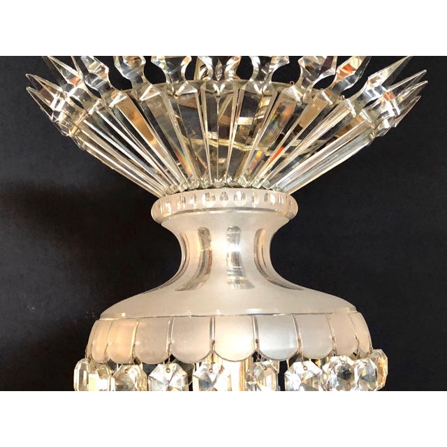 Late 19th Century Victorian 19th Century Crystal & Lalique Style Cornelius & Baker Chandelier For Sale - Image 5 of 12