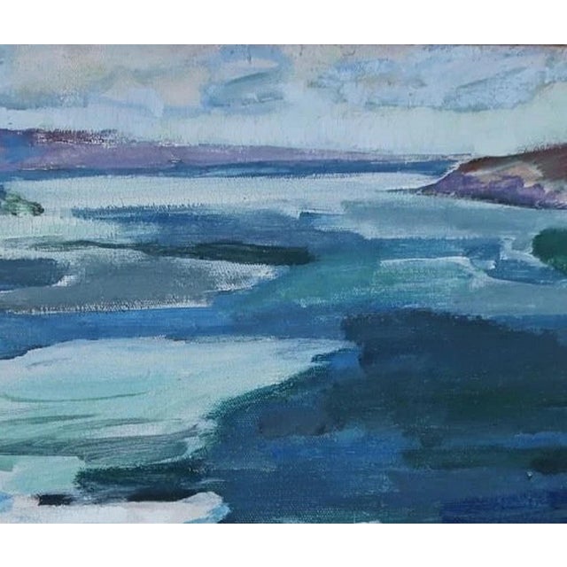 Realism 1970s Impressionism Seascape Painting, Ukrainian Artist, 1977 50-60 For Sale - Image 3 of 6