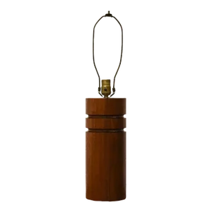 Walnut Mid Century Table Lamp