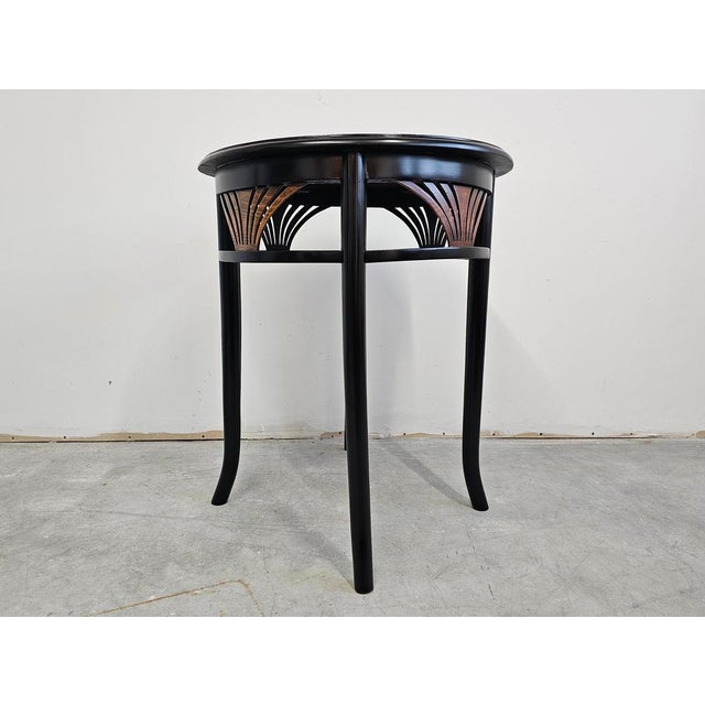 Antique Side or Cocktail Table with Fan Accent attributed to J. J. Kohn, 1890s For Sale - Image 9 of 13