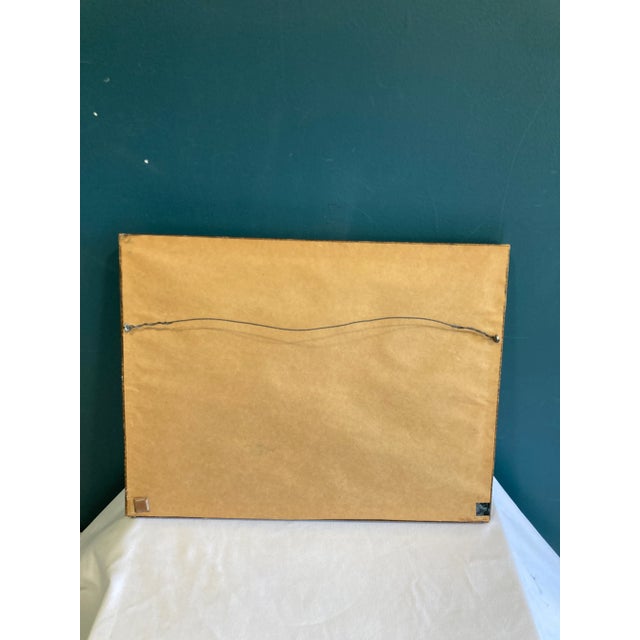 Late 20th Century Vintage Watercolor Floral Print in Wood Frame – Signed Artwork For Sale - Image 10 of 10