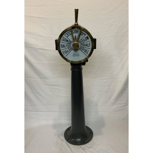 Circa 1945 Engine Order Ships Telegraph For Sale In Boston - Image 6 of 12