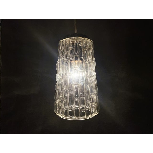 1960s Mid-Century Modern Bubble Glass Hanging Lamp in style of Helena Tynell, 1960s For Sale - Image 5 of 8