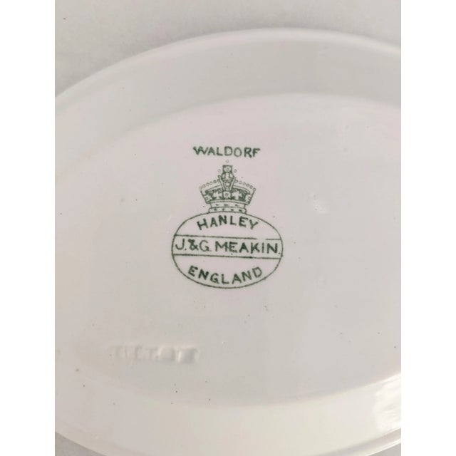 Antique White Antique J & G Meakin Hanley of England Waldorf Hotel Soap Dishes - Set of 2 For Sale - Image 8 of 9